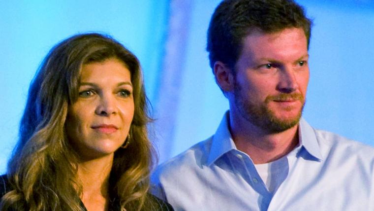 Teresa Earnhardt with her stepson, Kerry Earnhardt.